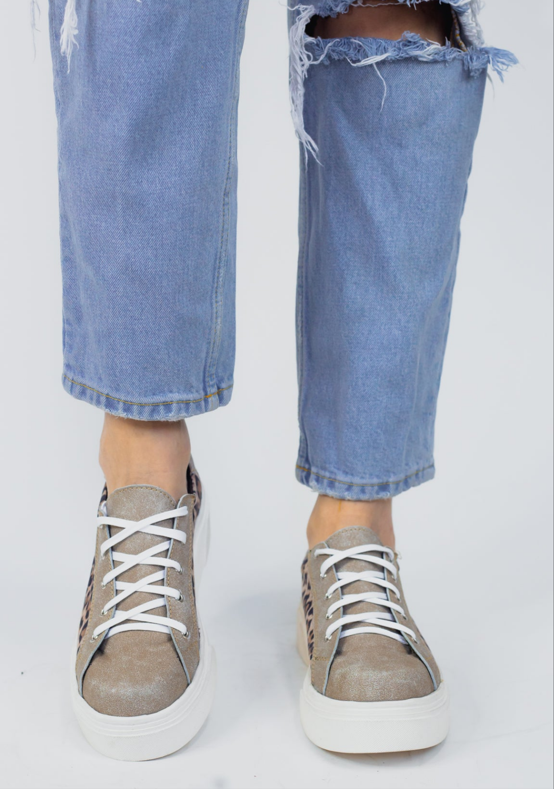 Zapatillas gamuza print