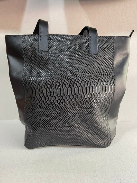 CARTERA REPTIL NEGRA