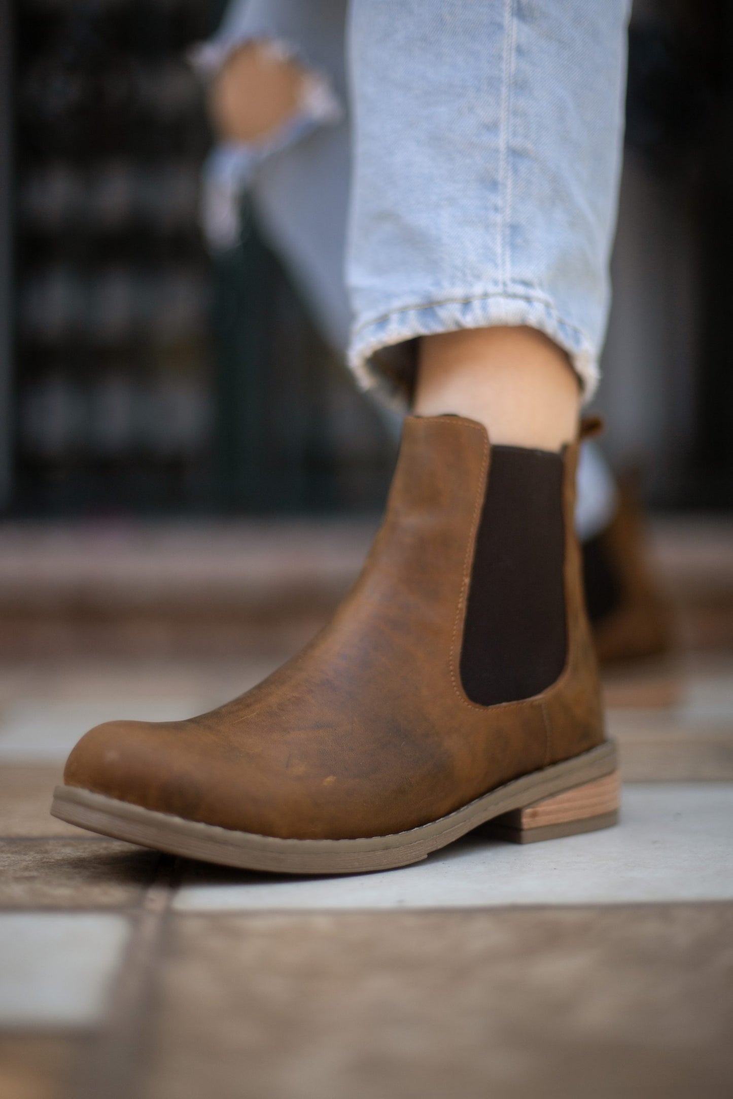 Botín Elástico Cuero