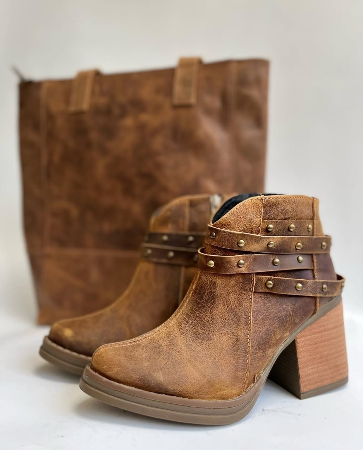 Pack trio cartera, botines y billetera