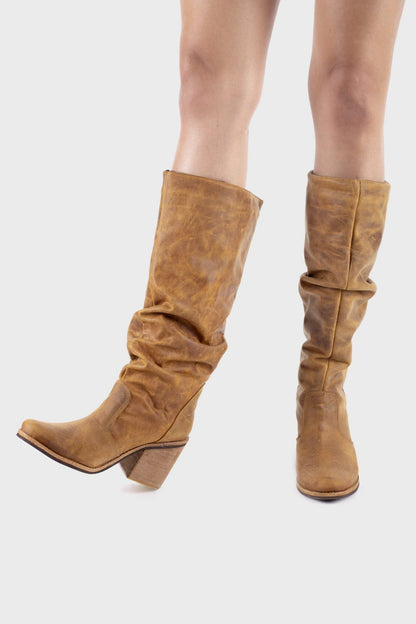 Botas rusticas cuero café Aura
