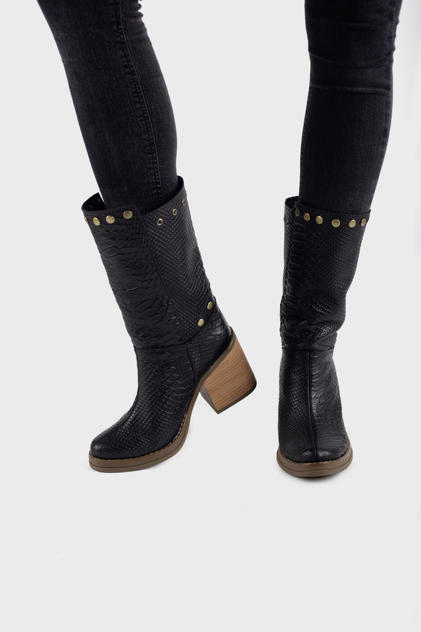 Bota reptil media pierna