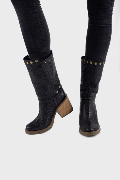 Bota reptil media pierna