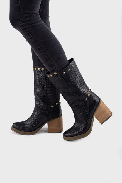 Bota reptil media pierna