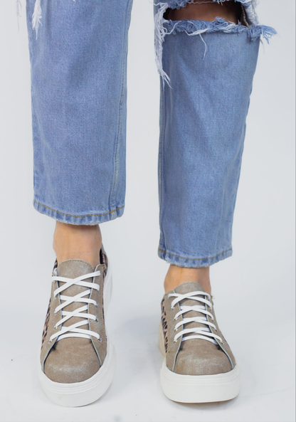 Zapatillas gamuza print