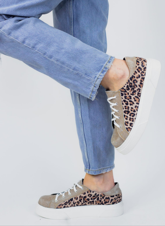 Zapatillas gamuza print
