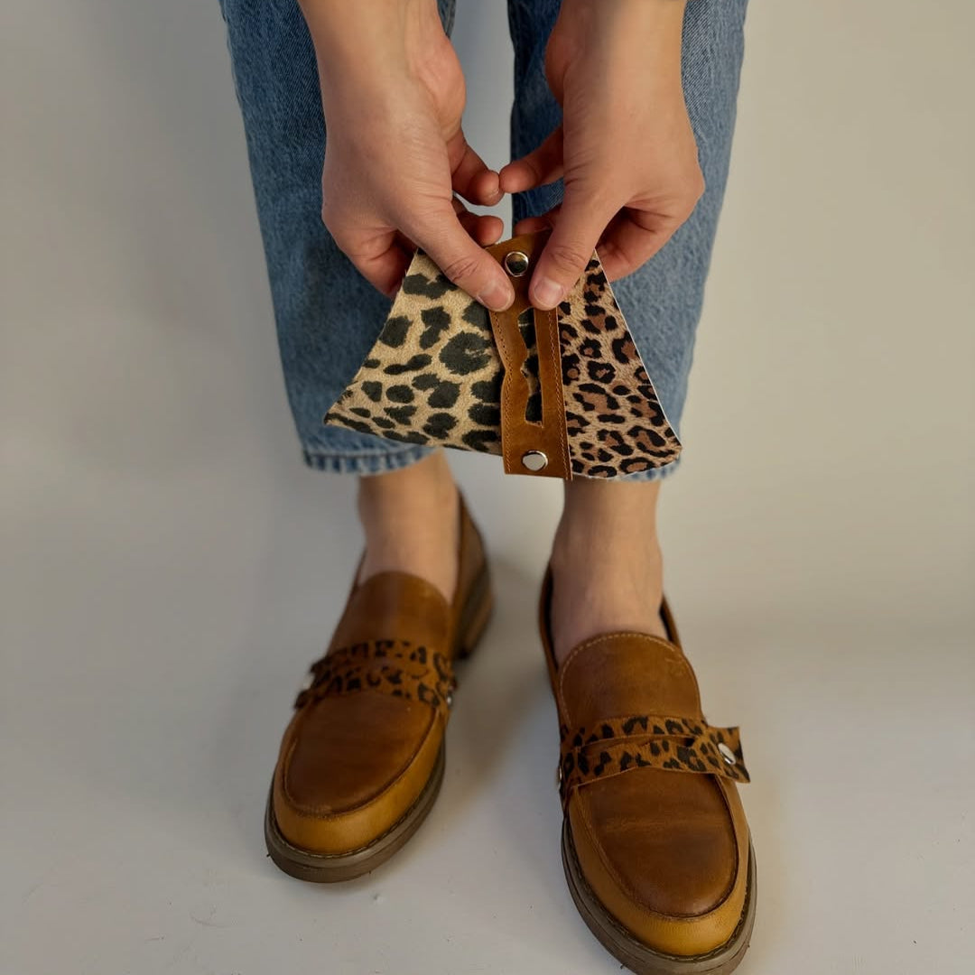 Mocasines cuero rustico mujer para oficina La Encuerá