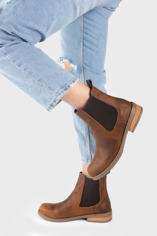 Botín Elástico Cuero