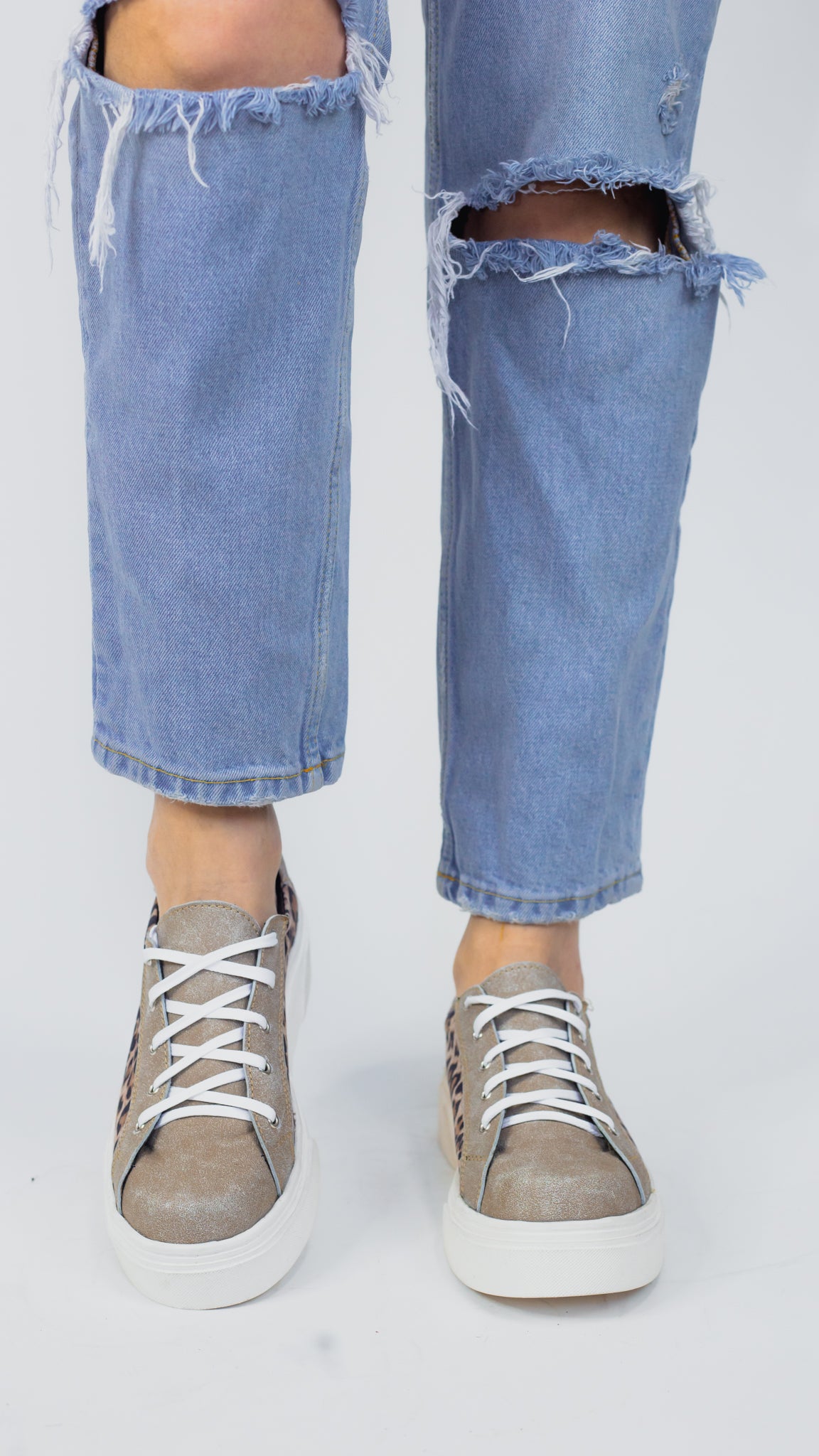 Zapatillas gamuza print