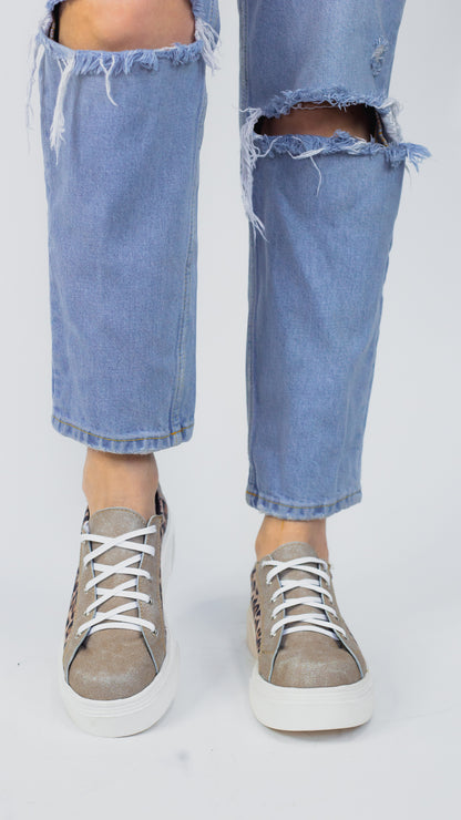 Zapatillas gamuza print