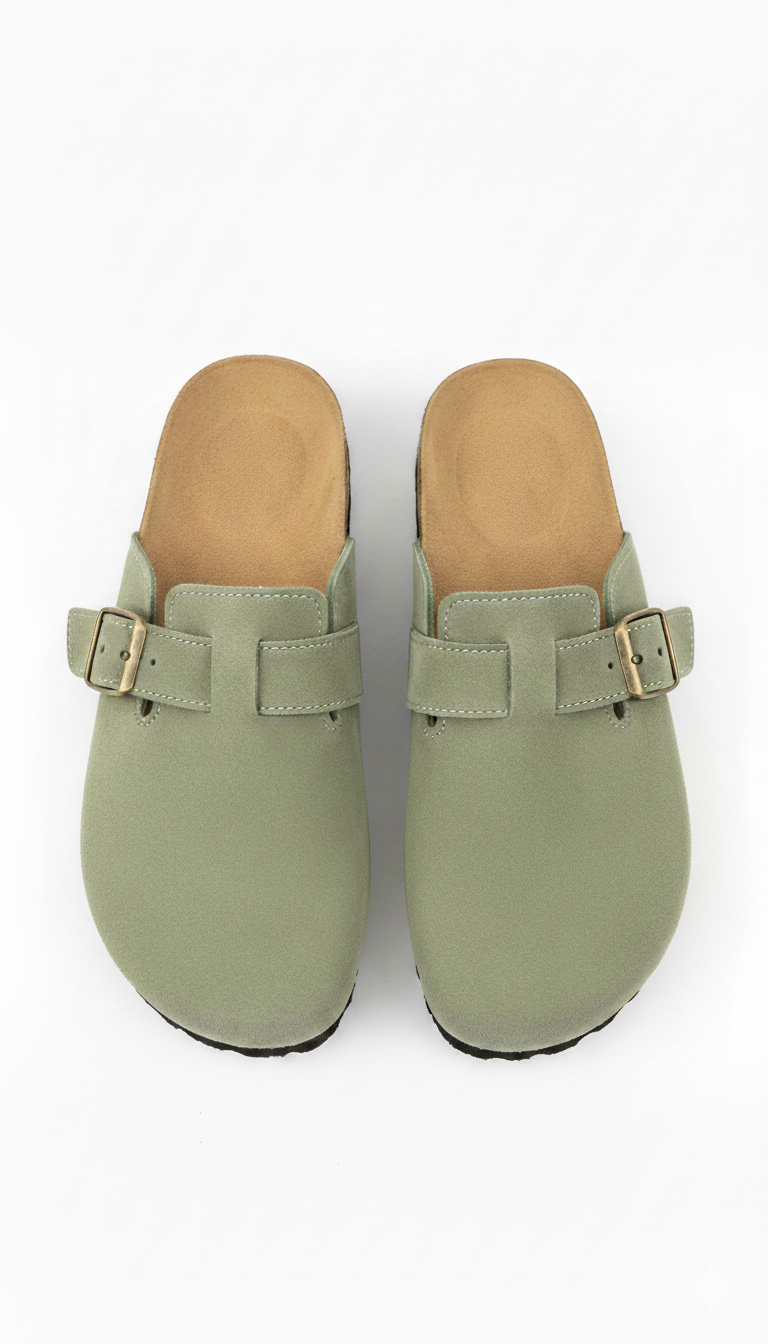 Zuecos de Cuero Ren Clogs