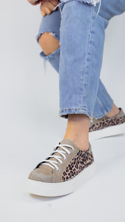 Zapatillas gamuza print